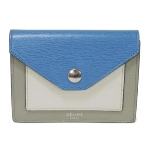 CELINE Tri-folded card holder 103443ARW.05WB Card Case Tricolor coin purse... - Picture 1 of 24