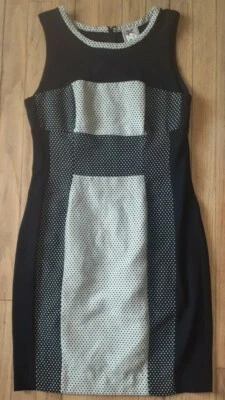 Vestido Vaina Yoana Baraschi Negro/Blanco Lunares Talla 8 Foto 1 de 4