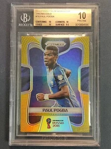2018 Panini Prizm WM Prizm Gold Paul Pogba BGS unberührt 10 #01/10 - Bild 1 von 2