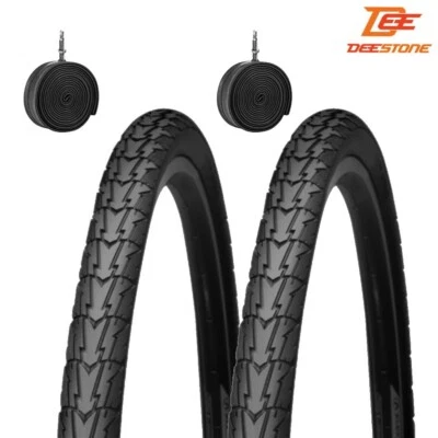 2 Copertoni Citybike Deestone 700x35C nero + 2 Camere per Bici 28" 700 X 35 C