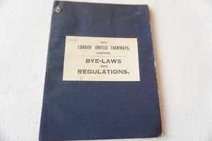 1928 London United Tramways Tram Rule Book  Super Rare - Picture 1 of 8