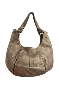 Furla Bronze Leather Hobo Shoulder Bag Vintage Slouchy Style - Picture 1 of 4