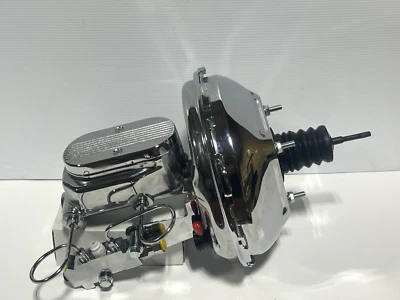 Kit de batería de disco de freno eléctrico fresado con refuerzo cromado de 9" para Jeep CJ CJ5 CJ7 1974-86 Foto 1 de 4