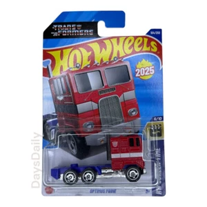 Hot Wheels Transformers Optimus Prime #104 Mainline 2025 Case F New Int Card - Picture 1 of 2