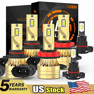 Para For Subaru WRX STI 2015-2019 faro LED High Low + bombillas antiniebla Foto 1 de 4