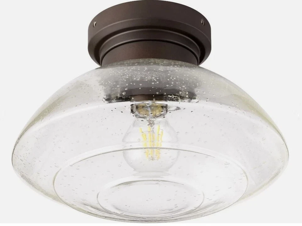 Quorum Windmill 11" Indoor/Outdoor Ceiling Fan Light Kit Oiled Bronze 1902-86 - Image 1 of 4