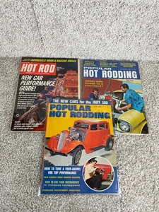 Lotto di 3 Hot Rod anni 60 e popolari riviste automobilistiche Hot Rodding - Foto 1 di 12