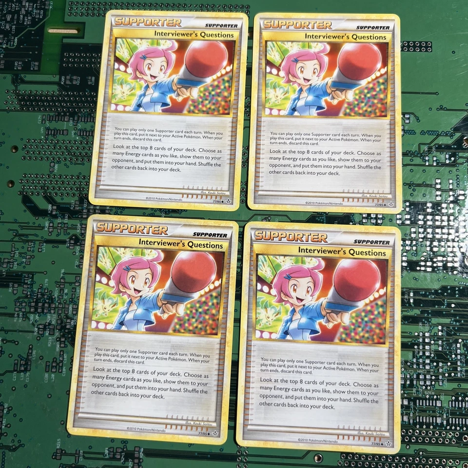 Interviewer's Questions 77/95 Unleashed Pokemon Card Trainer Non-Holo 4 - Image 1 of 4