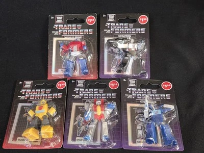 Transformers Just Play Mini Figures W/ Card Complete Set Of 5 Optimus Megatron - Image 1 of 4