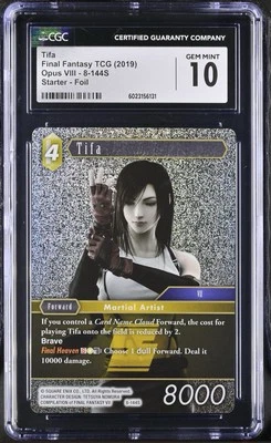 Tifa [Foil] #8-144S Opus VIII Final Fantasy VII CGC Gem Mint 10 Population 2 - Image 1 of 3