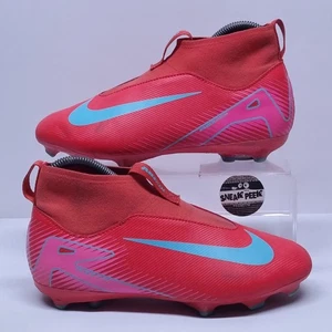 Nike Football Boots - Size 4 - Air Zoom Superfly 10 Red Pink Moulded Studs  - Picture 1 of 11