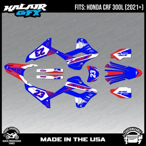 Graphics Kit for Honda CRF300L CRF 300L 2021+  EVADER Series - Blue Red - Picture 1 of 4