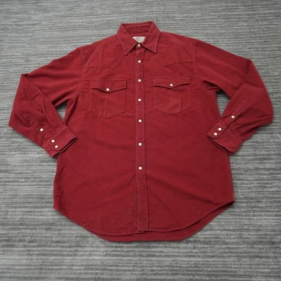 The Territory Ahead Shirt Pearl Snap Mens Red Button Up Cotton Western Medium - Image 1 of 4