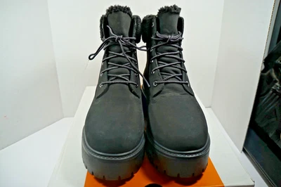 Timberland Stone Street Mid Warm impermeável preto nobuck 8 WL feminino - Imagem 1 de 4