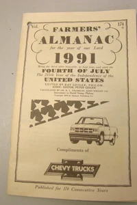 Almanacco degli agricoltori 1991 Vol 174 Chevy Trucks 5,5" x 8,5" - Foto 1 di 5
