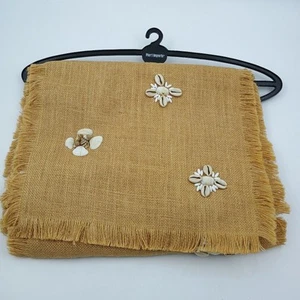 PIER 1 Jute  Seashells Table  Runner Nautical  13" X 72" New - Picture 1 of 10