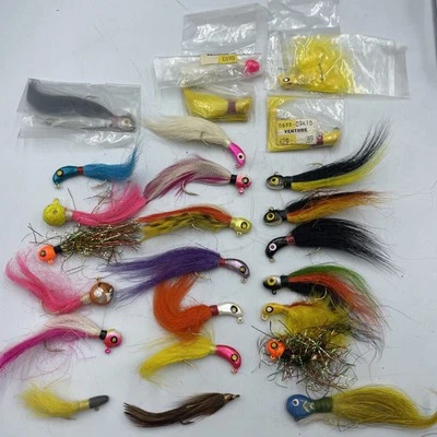 De colección 25 Plantillas Plumas Cabello Señuelos de Pesca Pesas Ganchos Hechos a Mano Nuevo Usado Foto 1 de 4