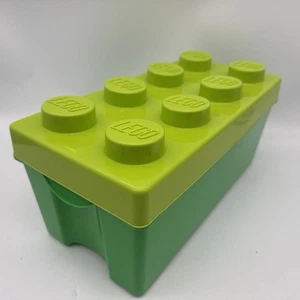 LEGO Storage Brick Stackable Box 8 Stud Building Block Container 14x7x6 Green - Picture 1 of 9