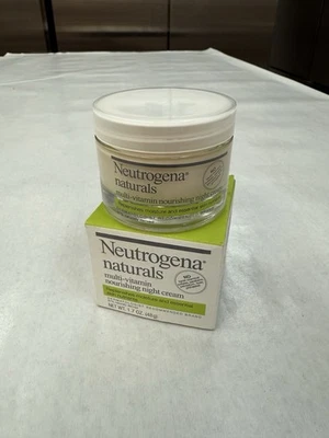 Neutrogena Naturals Crema de Noche Nutritiva Multivitamínica 1.7oz Facial NUEVA en Caja Foto 1 de 4
