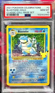 Pokémon PSA 10 GEM MINT Celebrations Blastoise 2/102 Classic Collection Holo - Picture 1 of 2