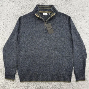 7 Diamanten Pullover Herren XL blau meliert neu mit Etikett Bryce Wollmischung Viertelreißverschluss Stretch - Bild 1 von 11