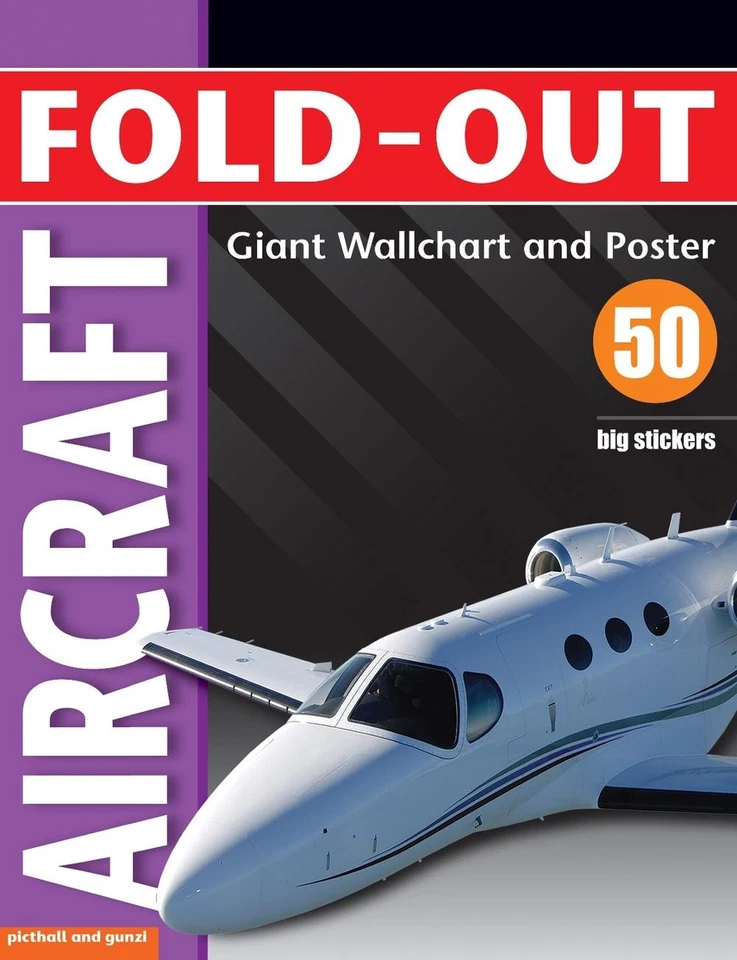 Fold-Out Poster Sticker Book: Aircraft by Paul Calver (English) Paperback Book - Image 1 of 1