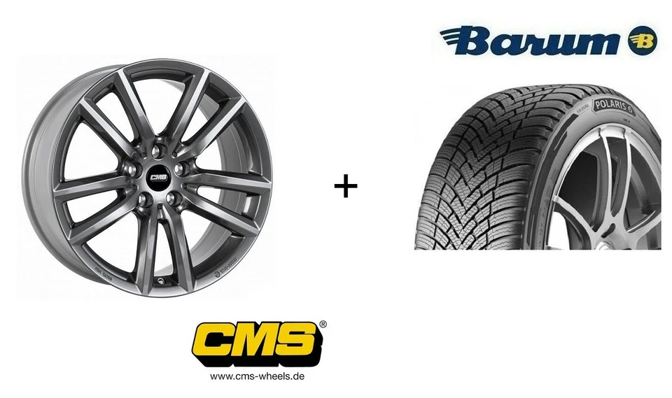 Winterräder Golf 7 Golf 8 A3 Leon Octavia 4x CMS C27 titan Barum Reifen 16 " - Bild 1 von 1