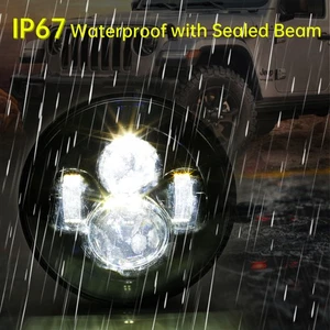 2 Pcs LED Headlights 7 Inch Round Headlights 6000K Waterproof High Low CrGWA - Picture 1 of 12