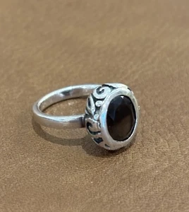 Anillo de cuarzo ahumado ovalado de plata de ley 925 Silpada - Imagen 1 de 13