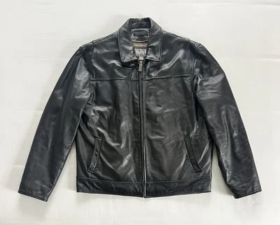 Wilsons Leather Black Coat Thinsulate Quilted Liner Men’s L Motorcycle - Image 1 of 4