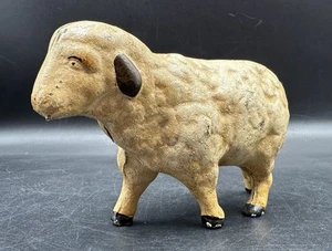 Antico portamonete pecore in ghisa, dipinto originale - Foto 1 di 22