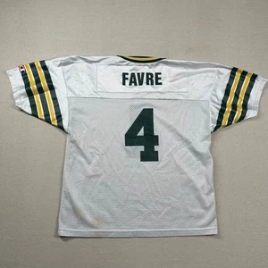 Vintage Champion Brett Favre Jersey Youth XL NFL 90s Green Bay Packers USA - Picture 1 of 10