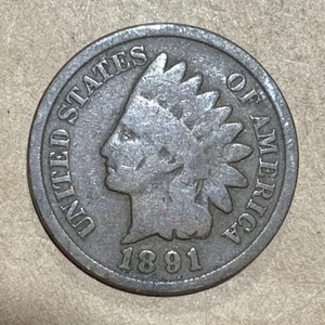 1891 Indian Head Cent - Picture 1 of 2