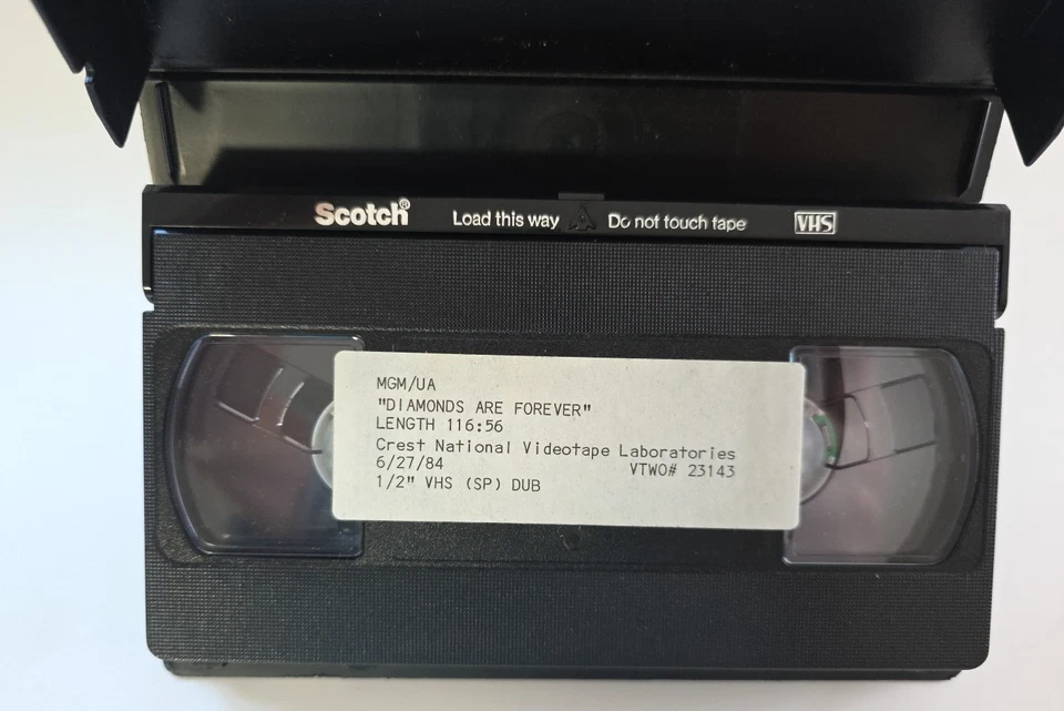 James Bond Diamonds Are Forever Production VHS Crest National Video Labs RARE - Image 1 of 4