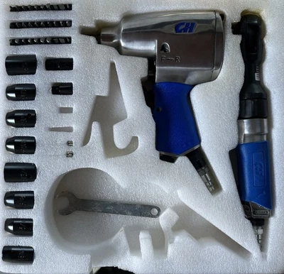Pistola de impacto de aire Campbell Hausfeld 1/2” y 3/8” con enchufes Foto 1 de 3