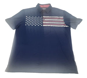 IZOD Golf Poloshirt Herren Large amerikanische Flagge Sterne Streifen patriotisch Stretch - Bild 1 von 16