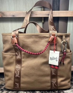 Bolso de Mano Woolrich X Target Grande de Lona Caqui Marrón AGOTADO NUEVO - Imagen 1 de 6
