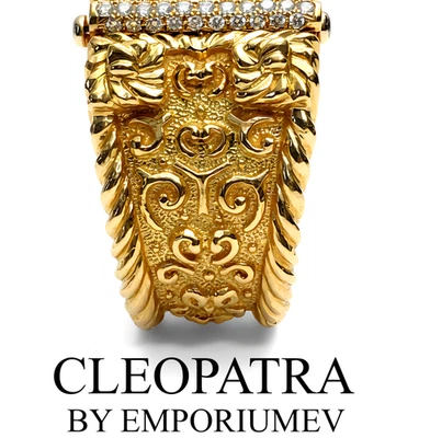 18K Gold Diamond & Ruby Handcrafted Bangle Limited Edition - Image 1 of 4