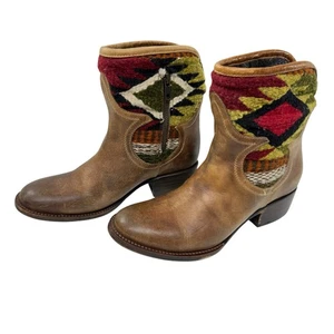 Freebird by Steven Carlo Stiefeletten Größe 7 Southwestern Gobelin braun Leder - Bild 1 von 10