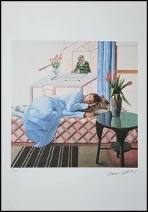 DAVID HOCKNEY * Model with...* 50 x 35 cm * signed lithograph * limited # 28/500 - Bild 1 von 8