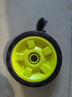 (1) Piezas Ryobi OEM. Conjunto de rueda trasera 10" RY401014US 40v 21" cortacésped Foto 1 de 2