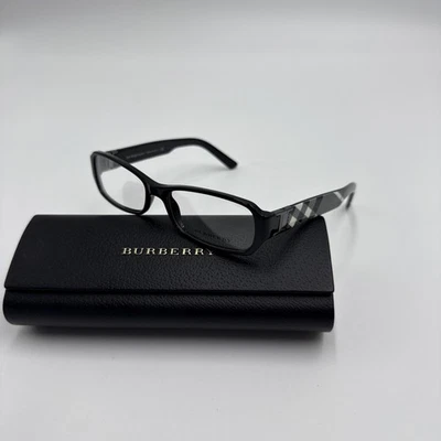 Burberry BE2082 3001 Black Glossy Acetate Luxury Italy Eyeglasses -Womens - Image 1 of 4