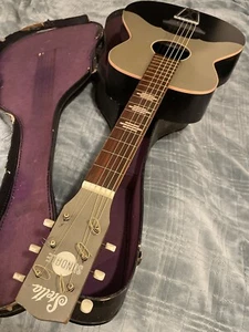 Stella sundale black green vintage original parlor case & Gibson Martin strings - Picture 1 of 24