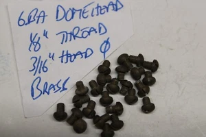 x25 apagado 6BA Tornillos de latón Cabeza de cúpula 1/8" Rosca 3/16" Diámetro Cabeza ranurada - Imagen 1 de 1