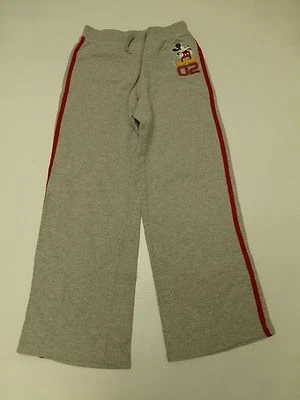 Pantalones deportivos Disney para niñas talla 10 grises y rojos pantalones de Mickey Mouse excelente estado Foto 1 de 3