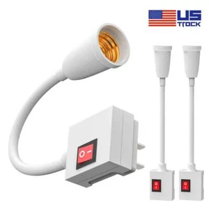 3 Pack E27 LED Light Bulb Socket Lamp Holder Flexible Extension Adapter Socket - Picture 1 of 10