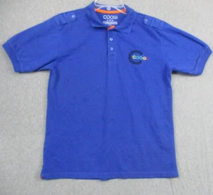 Coogi Polo Shirt Youth XL Blue Logo Short Sleeve Should Straps Y2K - Picture 1 of 11