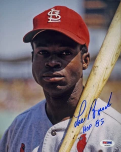 Cardenales Foto Lou Brock FIRMADA 8x10 + HOF 85 PSA/ADN AUTOGRAFIADA - Imagen 1 de 1