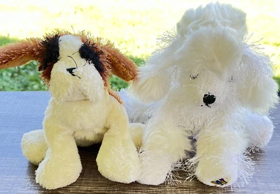 Ganz Webkinz DOG LOT St Bernard 12 White Poodle 14 Plush Stuffed Animal NO CODES - Image 1 of 4