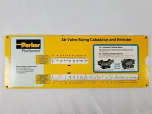Parker Hannifin Fluidpower Slide Rule Air Valve Sizing Calculator and Selector - Picture 1 of 4